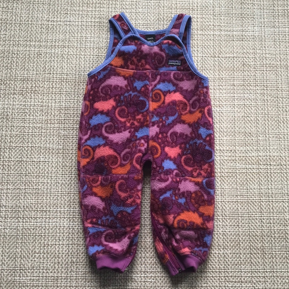 Vintage Patagonia Fleece Overalls (size 12m)
